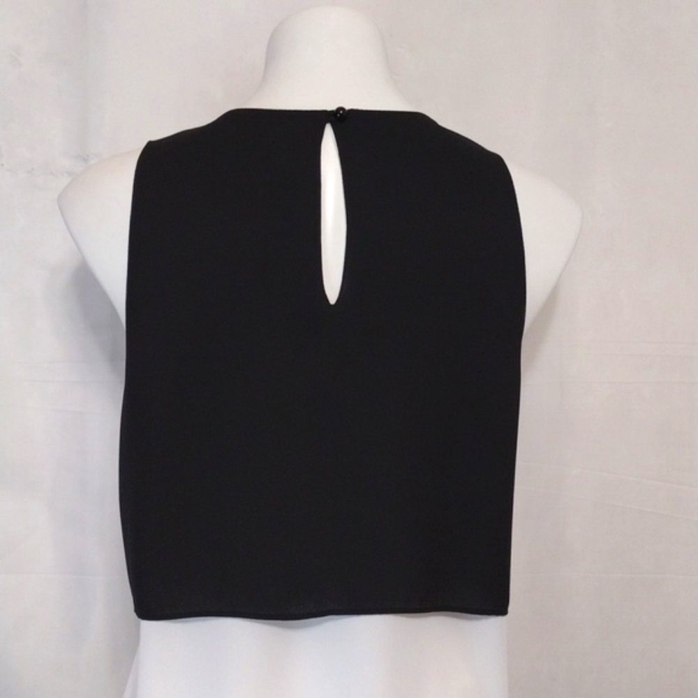 Joseph Ribkoff Colorblock Chiffon Double Layered Tank Top Flowy Chic Small - Picture 9 of 11